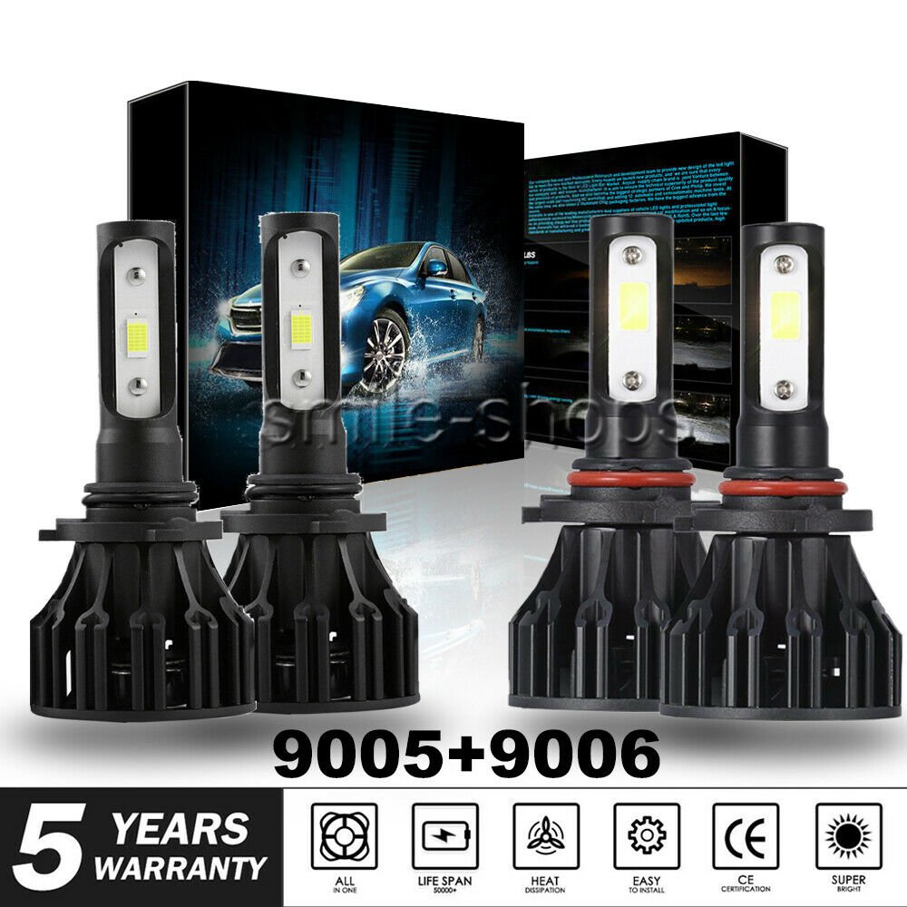 T5 9005+9006 Combo LED Headlight Bulb For Chevy Silverado 1500 2500 HD 2001-2006