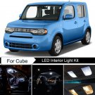 9pcs Bright White Interior LED Light Package Kit Deal For Nissan Cube 2009-2014