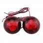 2pcs Rear Bumper Reflector Red LED Tail Brake Light For 2007-2010 Toyota Corolla