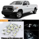 14Pcs 6K White Interior LED Light Package Kit For 07-16 Toyota Tundra + License