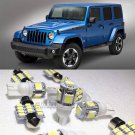 11×Xenon White LED Interior Light Package Kit for Jeep Wrangler(2007-2015)