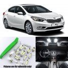Xenon White 9pcs Interior ELD Light Kit for 2010-2016 Kia Forte + Free Tool