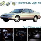10pcs Premium White Interior LED Light Package Kit Deal For Honda Accord 94-97