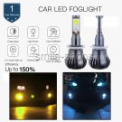 2Pcs Ice Blue/Amber LED Light 880/881 899 COB Bulb Dual Color Kit For Fog Light