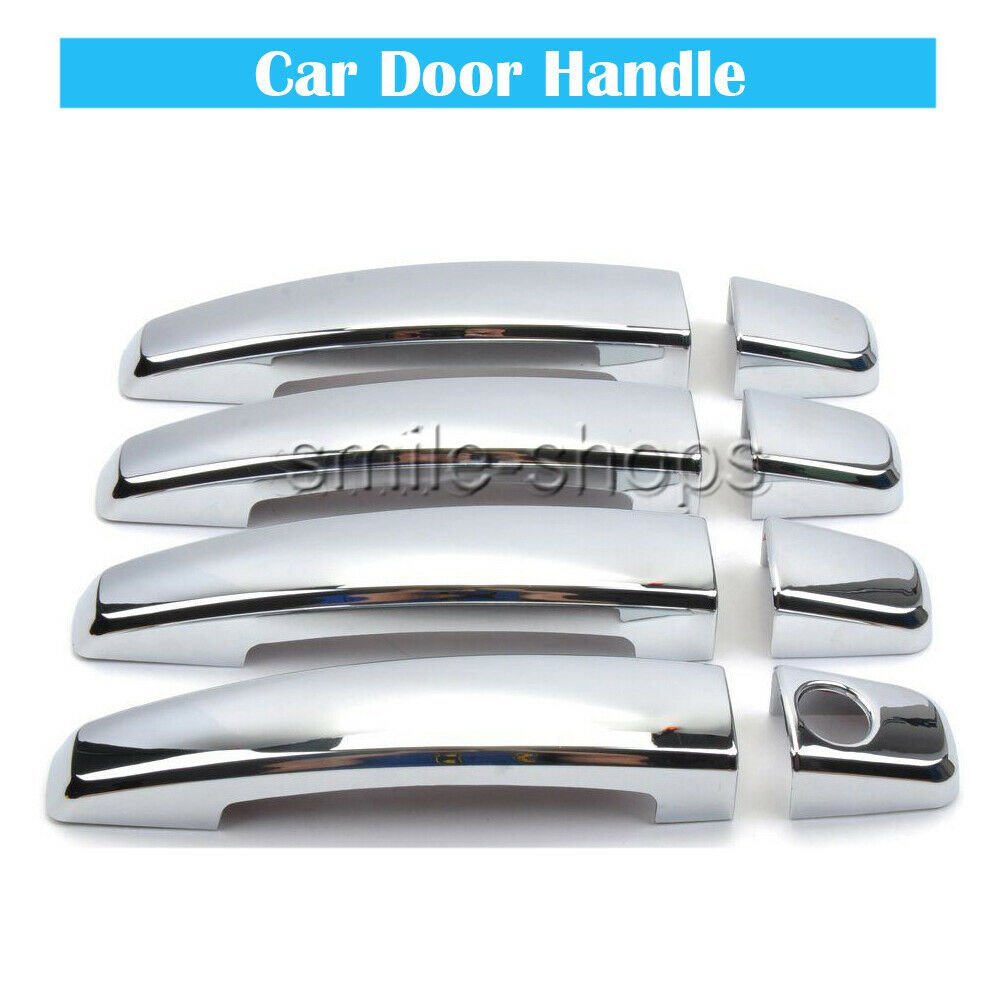 8pcs Car Chrome Silver Door Handle Cover Trim For Chevrolet Malibu 2013 - 2014