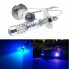 2pcs H3 High Power 11W Blue COB LED Projector Bulbs For Car Fog Driving Lights