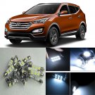6×Xenon White LED Interior Light Package Kit for Hyundai Santa Fe 2013-2016