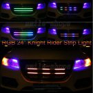 2 x 24" RGB LED Strip Light Knight Rider Scanner Neon Grille Under Spoiler Hood