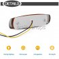 2X Amber 12 LED Sealed Side Marker Clearance Light Fish Shape Truck Trailer 12V