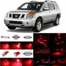 14pcs Brilliant Red LED Interior Light Package Fit For 2005-2012 Nissan Armada