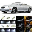 7pcs Xenon White LED Interior Light Package Fit For 2002-2010 Lexus SC430