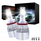 Super Bright H11 H9 H8 LED Headlight Fog Light Bulbs Conversion Kit 6000K White