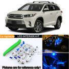 13Pcs 10K Blue Iterior LED Light Package Kit For 08-17 Toyota Highlander + Tool
