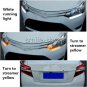 12 LED White Amber Flowing Knight Light Strip Arrow Flasher DRL Turn Signal Lamp