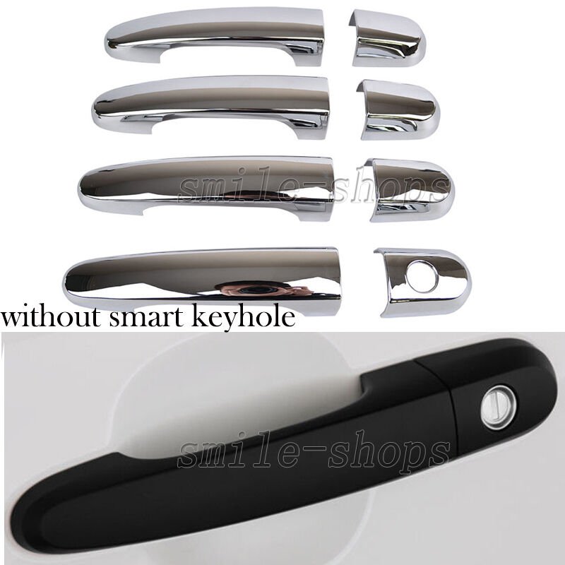 Set Chrome Door Handle Catch Cover Cap Trim Molding For 2005-2010 Kia Sportage