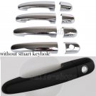 Set Chrome Door Handle Catch Cover Cap Trim Molding For 2005-2010 Kia Sportage