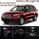 For Hyundai Santa Fe 07-2012 White Interior LED Light kit + White License Light
