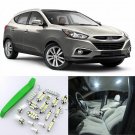 Xenon White 9pcs Interior LED Light Kit for 10-14 Hyundai Tucson + Free Tool