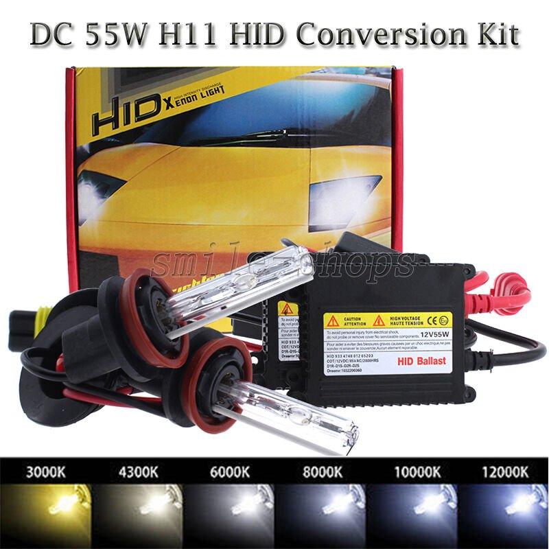 DC 55W H11 H9 H8 3K 5K 6K 8K 10K Fog Light Xenon HID Conversion Headlight Kit