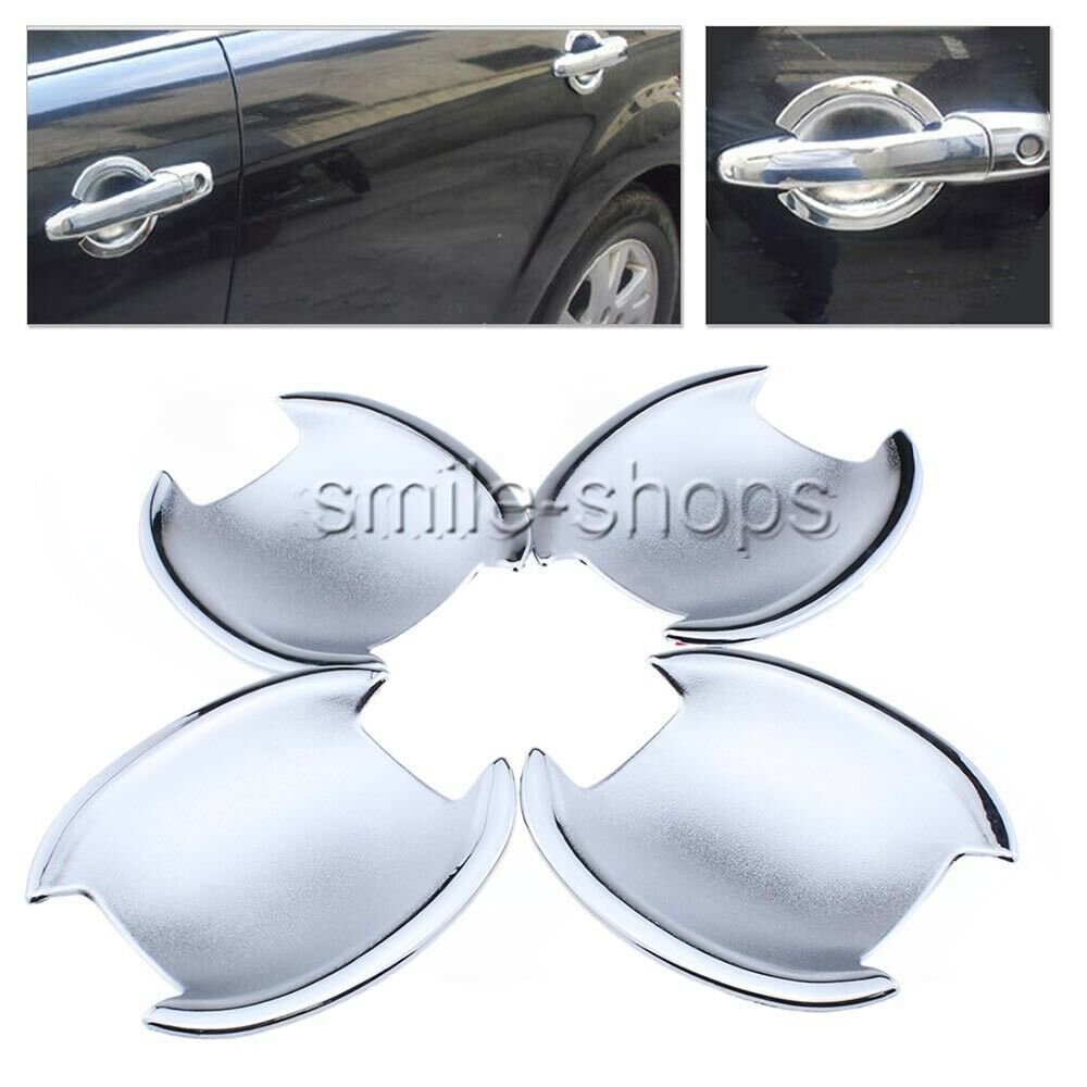 4pcs Chrome Door Handle Car Cup Bowl For Nissan Versa Tiida Latio 2007-2012
