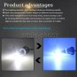 2x LED Light H11 H9 H8 2400LM White+Ice Blue Car Fog Light COB Bulb Dual Color