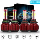 High/Lo 9005+9006 LED Headlight Bulb For Chevy Silverado 1500 2500 HD 3500 99-06