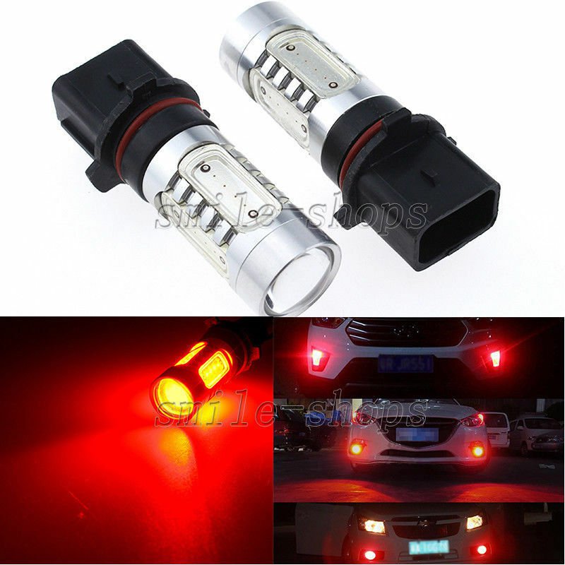2pcs Red P13W High Power LED Bulbs for Car Daytime Running Driving Fog Lights