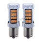 2pcs Amber 1156 P21W BA15S For Car Turn Signal Lights 92 SMD 4014 chip LED Bulbs