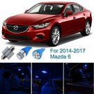 9pcs Blue Interior LED Light Package Kit For 2014-2017 Mazda 6 Sedan Hatchback