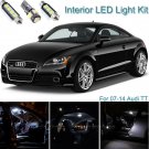 8pcs Bright White Interior LED Light Package Kit Deal For Audi TT 2007-2014