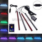 RGB 12LED USB Charger Interior Neon Atmosphere Strip Light APP Music Control