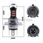 2pcs H4 9003 HB2 30SMD 3030 Red LED For CAR Fog Light Bulb Driving Running Lamp