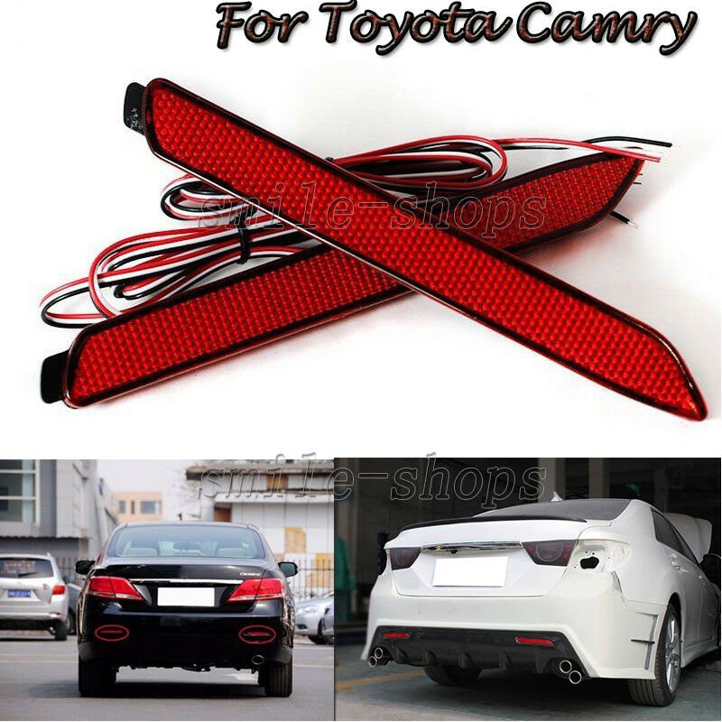 2pcs LED Rear Bumper Reflector Brake Lights for Toyota Camry Matrix Lexus GX470