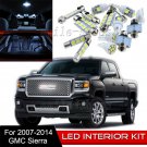 14pcs Interior LED Light Bulbs Package Kit for 2007-2014 GMC Sierra White