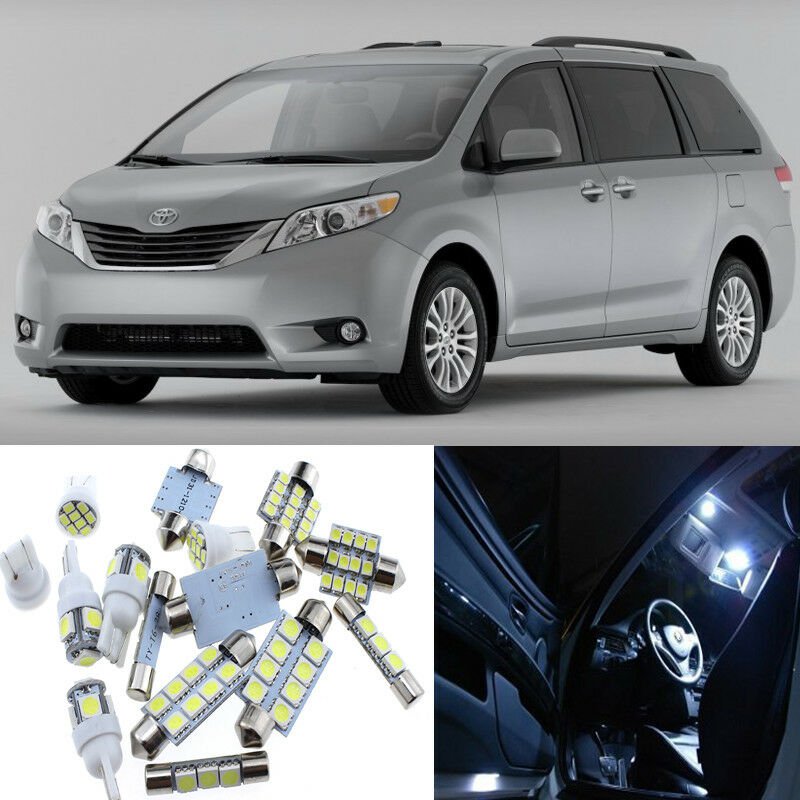 12pcs White Interior LED Light Package Kit for Kia Sienna 2011-2014