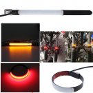 2X 18SMD Motorcycle Fork Turn Signals Light Amber Red LED Strip For Clean Custom