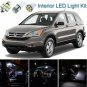 8pcs Xenon White Interior LED Light Package Kit Deal For Honda CR-V 2007-2011