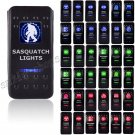 Blue Light LED Sasquatch  12V 20A 10A 5-pin Rocker Toggle Switch Car Boat Truck