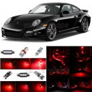 10pcs Brilliant Red LED Interior Lights Package Fit For 05-11 Porsche 911 997
