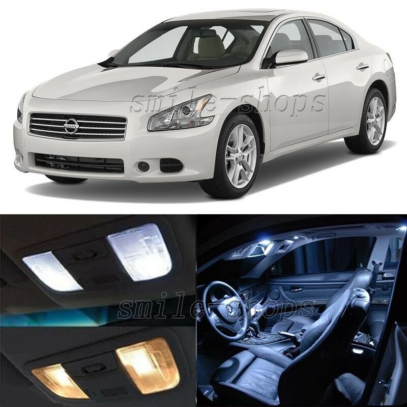 15pcs White LED Interior Bulbs + License Plate Light Fit For 09-14 Nissan Maxima