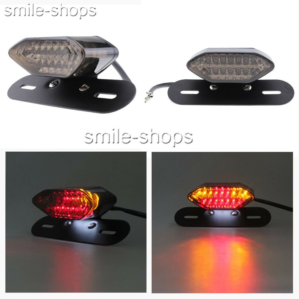 LED Universal Brake Motorcycles Turn Signal Plate Indicator Rear Tail-Light 12V