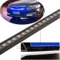 22" 10K Blue 48-SMD Knight Rider Strip Light Under Hood Behind Grille For Acura