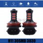 2pcs Red H8 H11 H9 30SMD 3030 Chip LED Lens Bulbs For Car Driving Fog Light 12V
