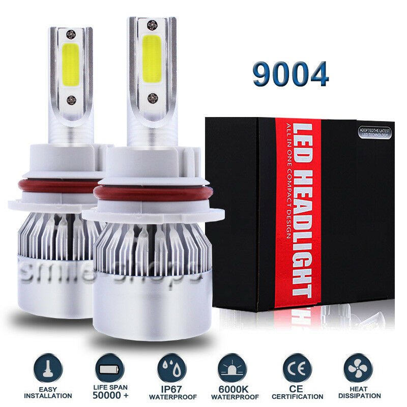 9004 HB1 LED Headlight Bulb For Dodge Ram 1500 2500 3500 1994-2001 High Low Beam