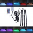 4X RGB 9LED Strip Atmosphere Light Bluetooth Car Interior USB Phone APP Control