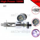 2pcs H1 6000K White 100W 20-SMD LED Bulbs For Car Fog Light Driving Lights DRL