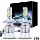 COB H4 9003 HB2 1300W 195000LM LED Headlight Conversion Bulbs Kit Hi/Lo 6000K