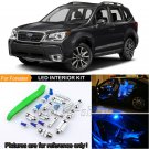 10Pcs 10K Blue Interior LED Light Package Kit For 14-18 Subaru Forester + Tool