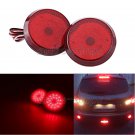 2 x Red Lens 21-SMD LED Bumper Reflectors For Scion xB iQ Toyota Sienna Corolla