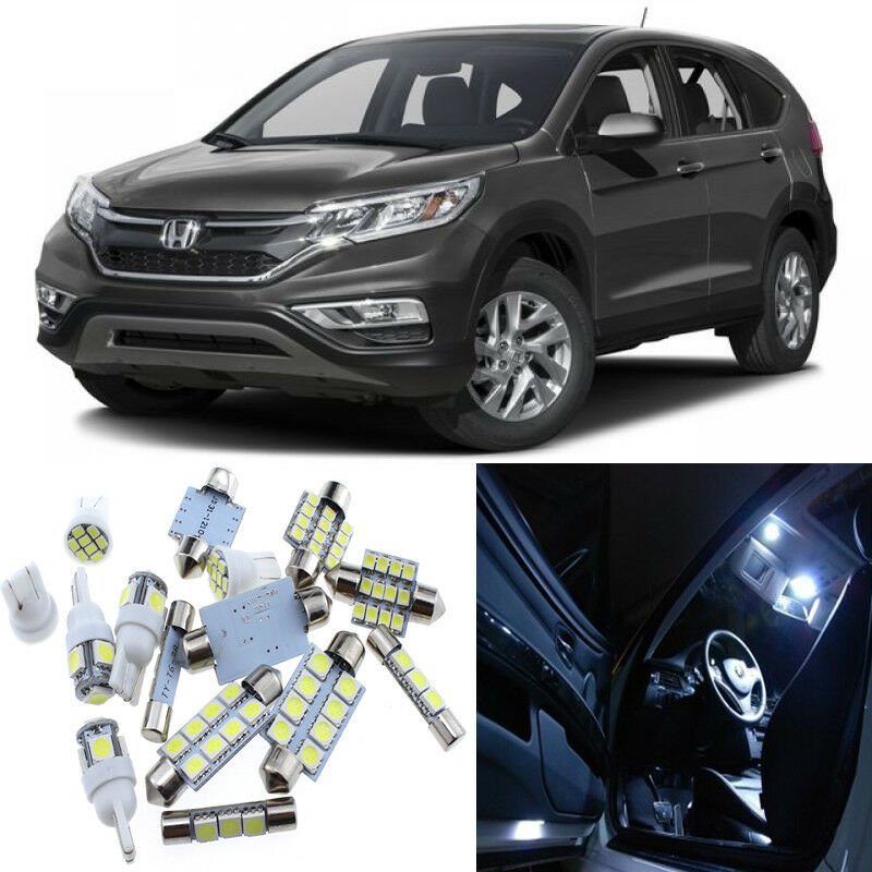 11pcs Xenon White Interior LED Light Package Kit for Honda CR-V 2013-2015